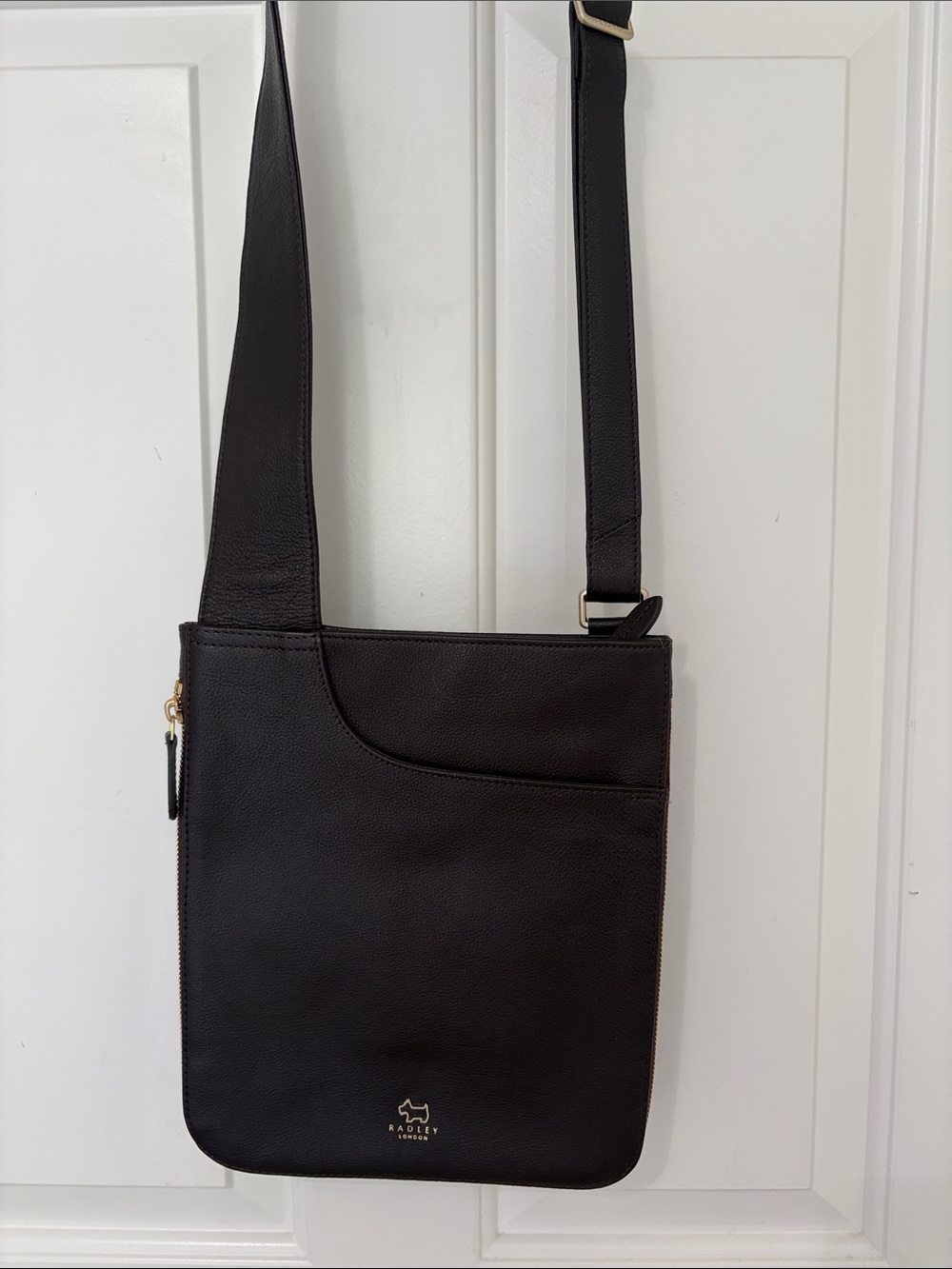 Radley London Pockets Icon Leather Crossbody Bag in Deep Brown
